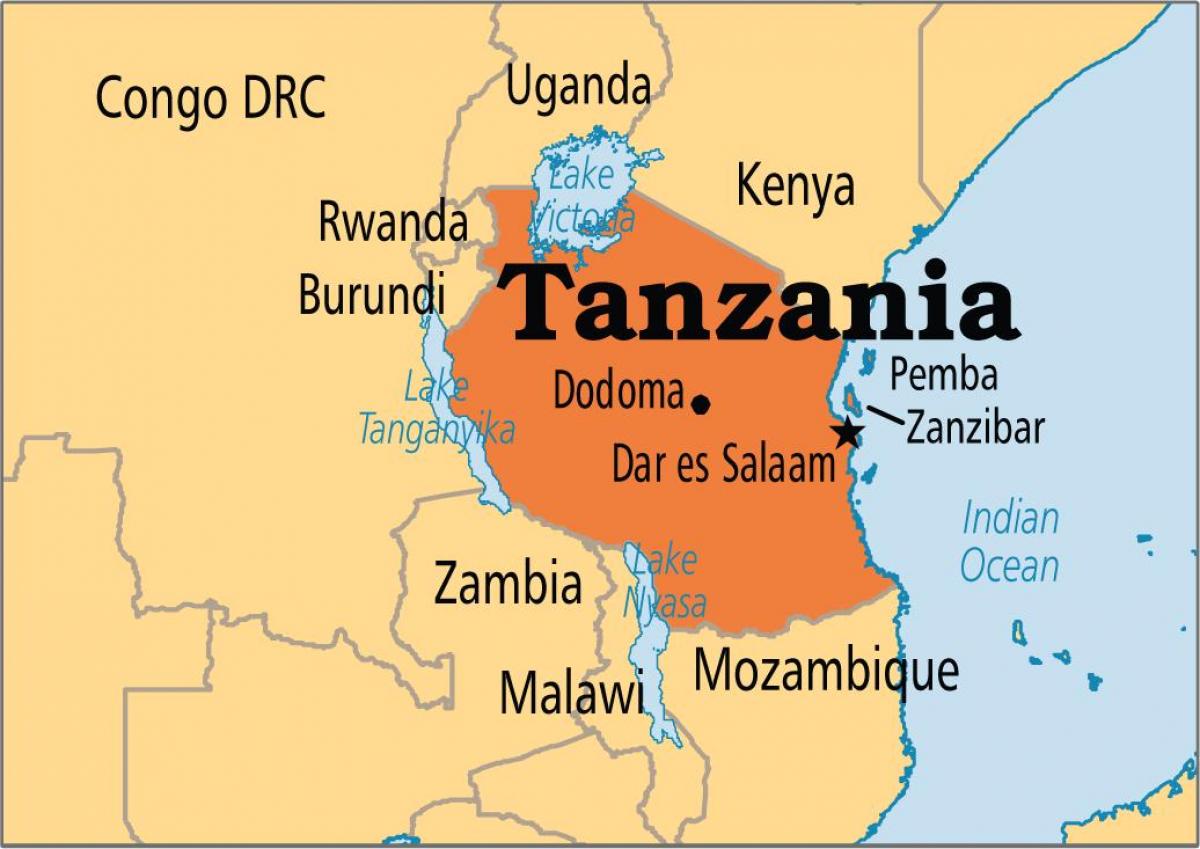 Kart av dar es salaam, tanzania