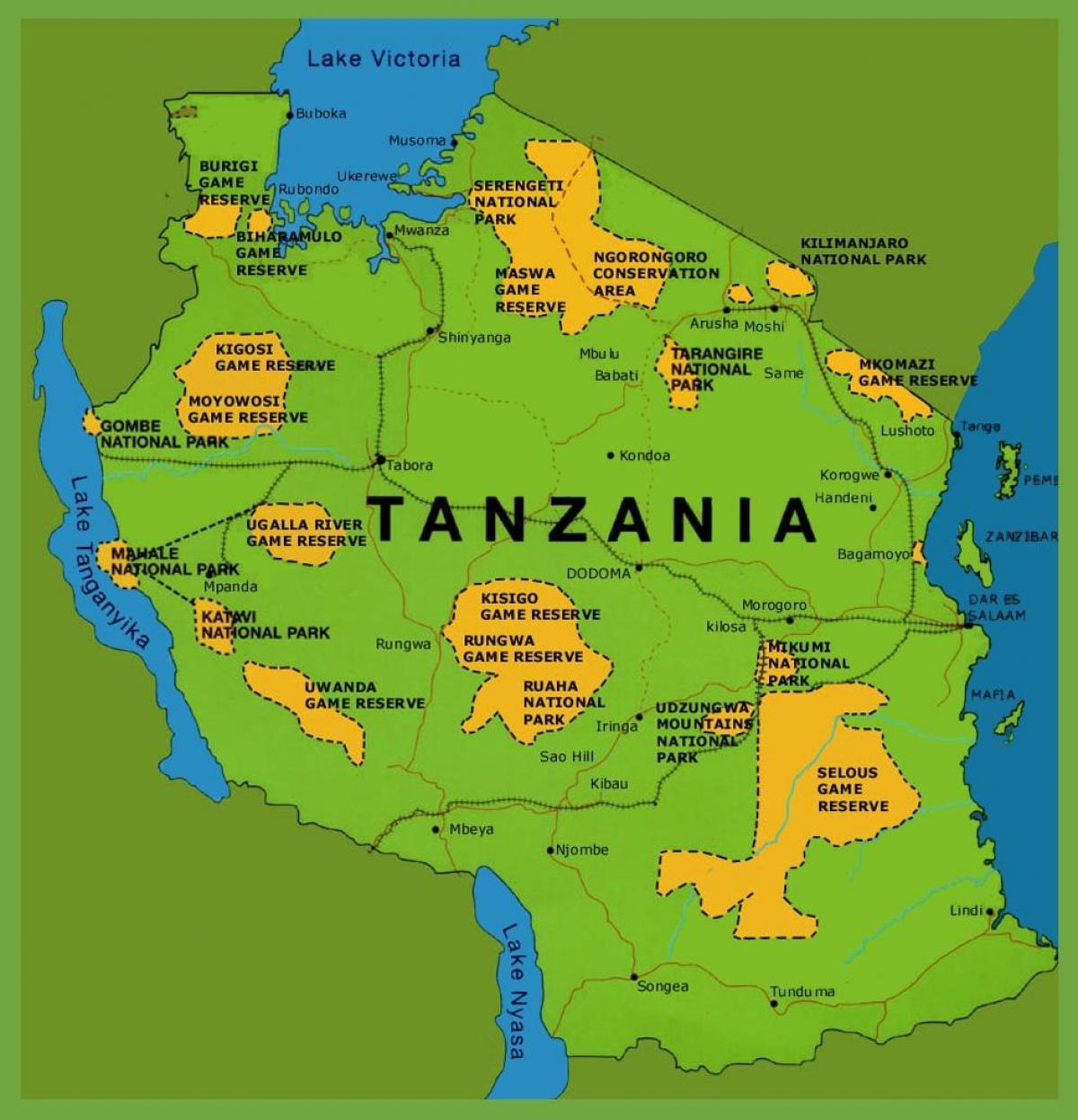 et kart over tanzania