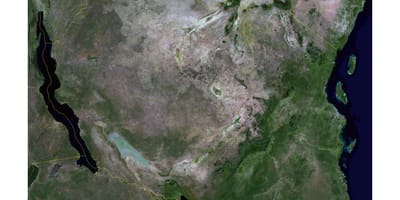 Kart over satellitt tanzania
