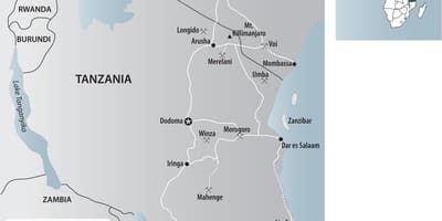 Kart over tanzania gold miner