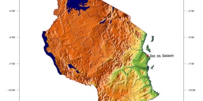 Kart over tanzania høyde