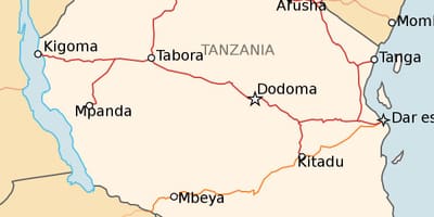 Kart over tanzania jernbane