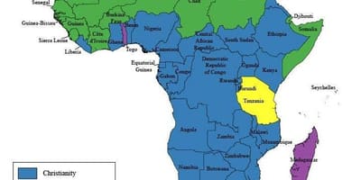 Kart over tanzania religion